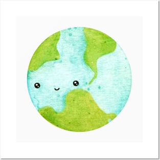 cute earth Posters and Art